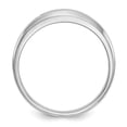 thumbnail image 2 of 14K White Gold Ring Band Wedding Diamond Round Men's , Size 8, 2 of 7