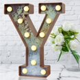 thumbnail image 1 of Marquesina LED decorativa, letra Y, elnsivo, efecto metal oxidado, 1 of 7