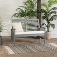 thumbnail image 4 of Walker Edison Causeuse de Patio en Bois d'Extérieur avec Coussin Gris Lavé, 4 of 9