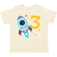 thumbnail image 3 of Inktastic Rocket Space Ship Happy Third Birthday Boys or Girls Toddler T-Shirt, 3 of 5