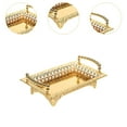 thumbnail image 6 of WeiLaiKeQi Serving Tray Vanity Tray Elegant Serving Platter for Kitchen Bathroom Office Gold, 6 of 9