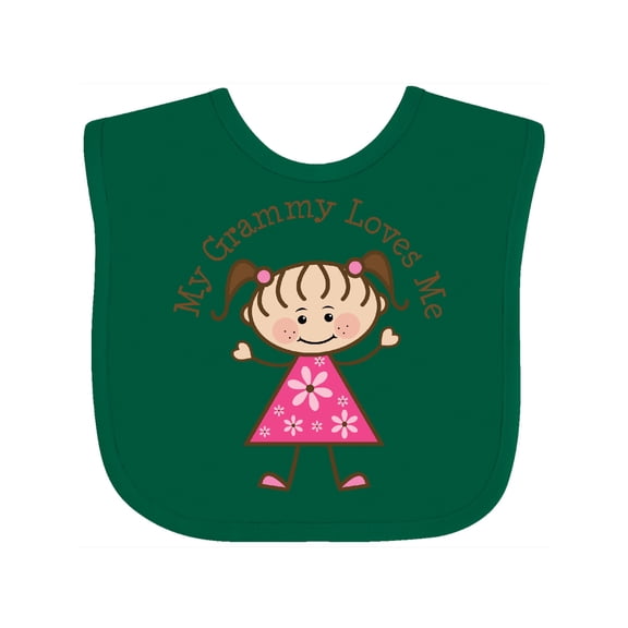 Inktastic My Grammy Loves Me Girls Baby Bib