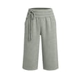 thumbnail image 4 of Capri Pants for Women Solid Color Loose Wide Leg Jogger Pants Elastic Double Drawstring Waist Button Cuff Thick Warm Fleece Stretch Breathable Casual Street Daily Walking Shopping Outdoor, 4 of 7