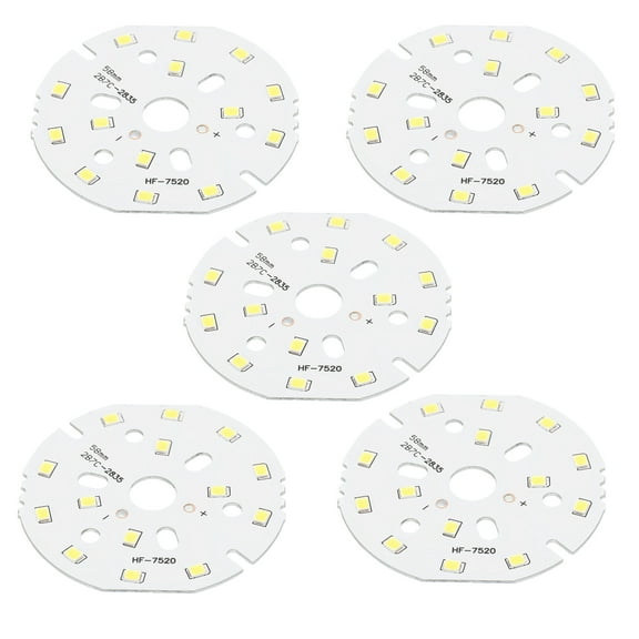 Uxcell 7W 120lm 6000-6500K 58mm 21-24VDC COB LED Light Chip Beads Energy Saving Bulb White 5 Pack