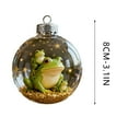 thumbnail image 2 of Darzheoy 3D Spherical Frog Christmas Ornament Round Hanging Decor for Home Tree Holiday Decoration Festive Party Supplies, 2 of 6