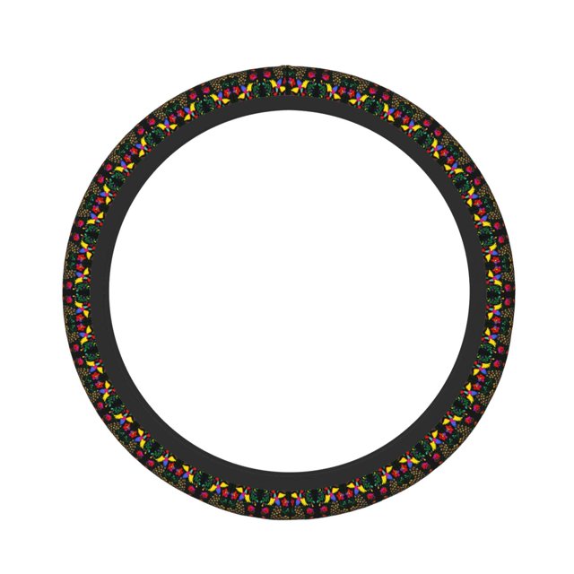 Balery Mexican Flower 2 Fundas elásticas antideslizantes para volante, funda protectora universal para hombre y mujer, 15 pulgadas, accesorios para coche.