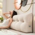 thumbnail image 6 of Triangular Headboard Pillow - Twin XL/Queen Size Ergonomic Back Rest with Removable Cover, Reading Support for Dorm Bed, Couch, Floor Sitting, 6 of 7