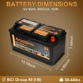 thumbnail image 4 of Autocessking Platinum AGM 12V Automotive Battery BIC Group 49 95AH 200 CCA, Premium Maintenance Free AGM Car Batteries Top Post for Cars, 36 Months Warrantly, 4 of 10