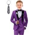 thumbnail image 1 of Traje formal Tesscy para niños, color morado, ajustado, talla 5, boda, 1 of 6