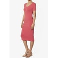 thumbnail image 3 of TheMogan Robe Midi Moulante en Jersey de Coton Extensible à Manches Courtes pour Femmes, 3 of 6