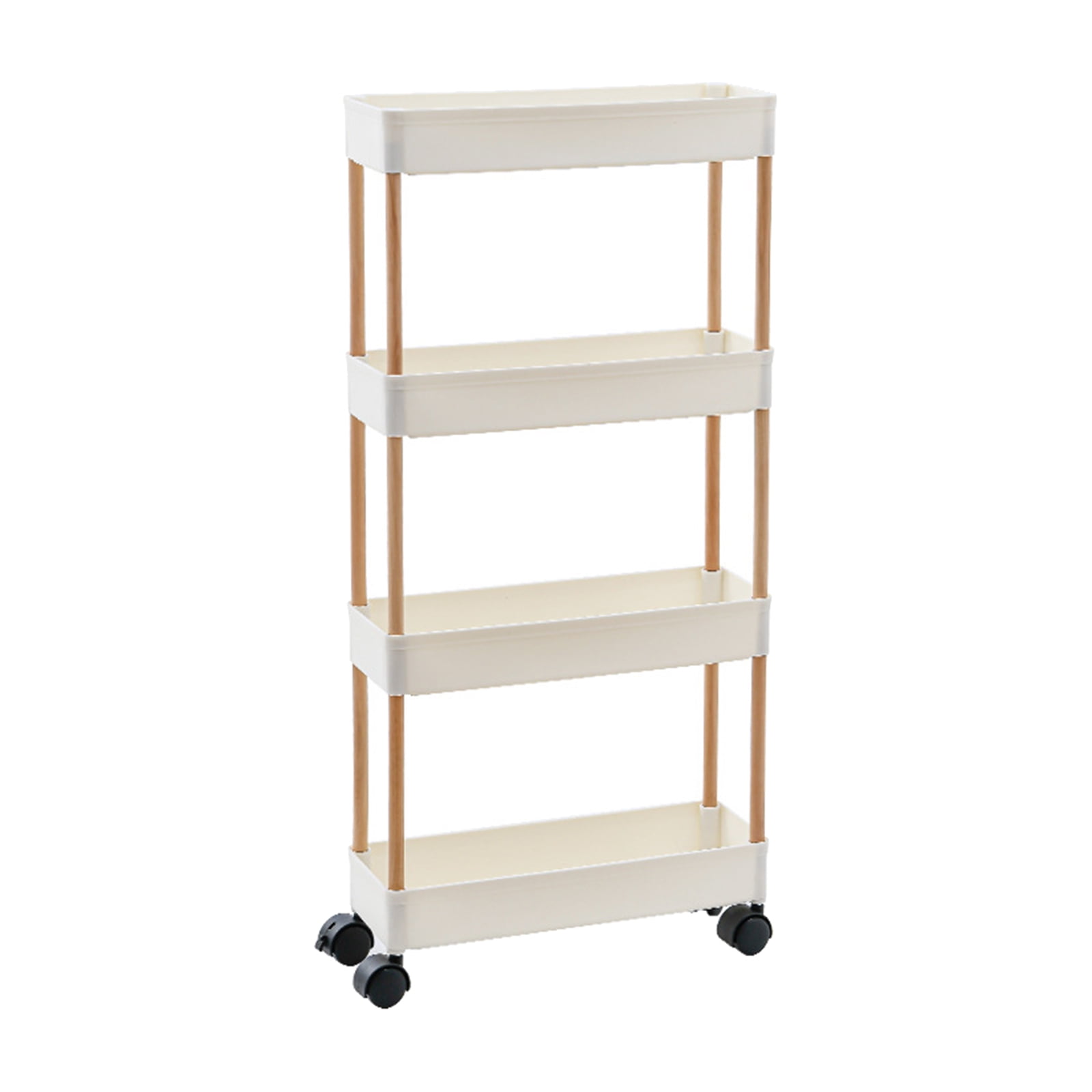 Bathroom Storage Trolley on Shelf Rack Tray Bathroom Dining Room Narrow