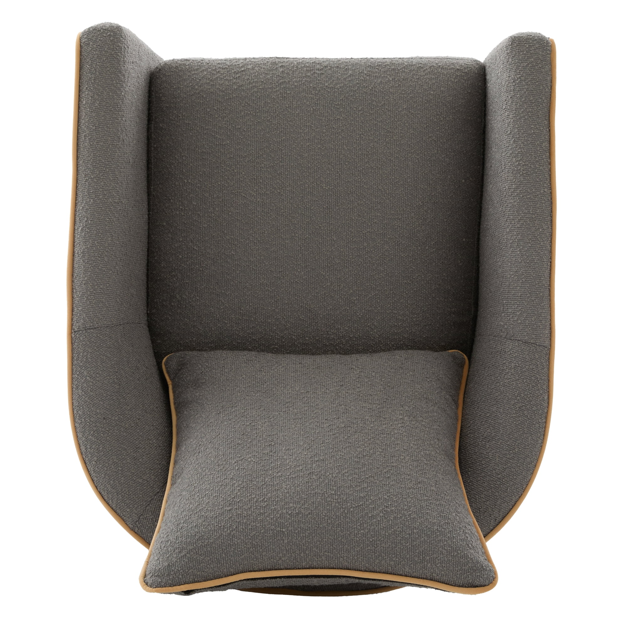 Leumius Swivel Accent Chair, Upholstered Club Chair Barrel Sofa Chair for Living Room, Reading Corner and Small Spaces, Light Grey