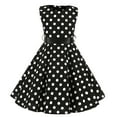 thumbnail image 2 of ZHUASHUM Cute Girl Dress Spring And Summer Solid Color Outfits Party Sleeveless Gown Dress Dots Prints Floral Children Princess Dresses Black,4-5 Years, 2 of 4
