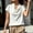 White, variant on IUYRTFE Women's Draped Cowl Neck Short Sleeve Satin Blouse – Elegant Solid Color Summer Top for Office and Casual Daily Wear