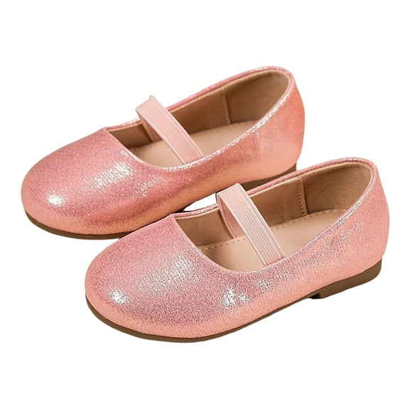 VUHXZWAF Dress Shoes for Girls Elegant Round Toe Shiny Flat Shoes Kids Party Wedding Footwear Size 12