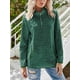 thumbnail image 5 of Sudadera con capucha para mujer Color sólido Sudadera con capucha Manga larga Cuello con cremallera Casual Suelta Otoño Top, Verde, L Inevent AP003716-08, 5 of 7