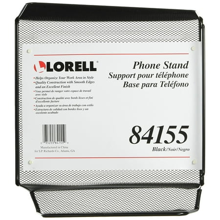 In Your Place Furniture Angled Height Mesh Phone Stand (LLR84155), Elevates your phone for better viewing and keeps it in place with a front rail By Lorell ()