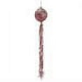 thumbnail image 2 of 12" Pretty in Pink Glitter Christmas Ball Ornament with Tassels and Silver Beads, 2 of 2
