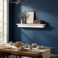 thumbnail image 1 of NovaSolo Halifax Extra Long Floating Wall Shelf in Pure White, 1 of 8