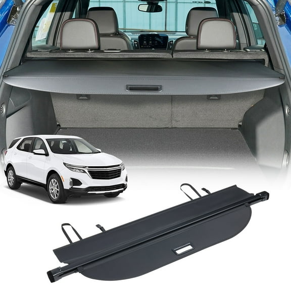 WheelX Retractable Cargo Cover Compatible with Chevrolet Equinox GMC Terrain 2018-2024, Anti-Peeping Rear Trunk Cover Luggage Privacy Security Shield Shade with Extra Cover(Canvas)