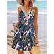 thumbnail image 4 of Vestidos de Verano para Mujer, de Playa, con Encaje, Escote en V, Informales, Estampado Tropical, Sin Mangas, Cortos. Verde XXL, 4 of 7