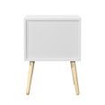 thumbnail image 5 of Resenkos Side Table with 2 Drawer and Rubber Wood Legs,Modern Storage Cabinet for Bedroom Living Room,White, 5 of 7
