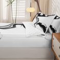 thumbnail image 5 of Homewish Abstract Fluid Ink Zipper Twin Comforter Sets with Fitted Sheet and 2 Pillowcases,Contemporary Art Zipper Bedding Set,Black,Reversible,4pcs, 5 of 8