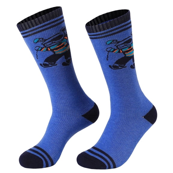 LIZENG Kids' Ski Socks with Print Thermal Mid Calf Socks for Boys & Girls Cotton for Kids