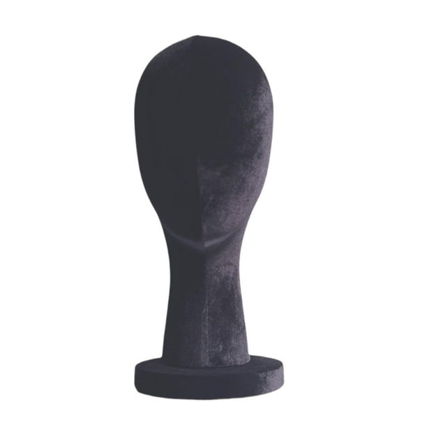 Cabeza de maniquí para hacer pelucas, cabeza de estilismo, modelo de cabeza de maniquí independiente para salón Negro