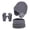 Dark Gray, variant on LIZENG Kids Fleece Lined Hat Scarf Glove Set Winter Thermal Beanie Knitted Neck Warmer Wool Mittens 3 Piece Snow Print Ski Warm Set