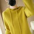 thumbnail image 3 of Pull à Capuche pour Femmes, Pull Tricoté Ample, Bas Confortable Uni, Grande Taille, Automne, Hiver, 3 of 5