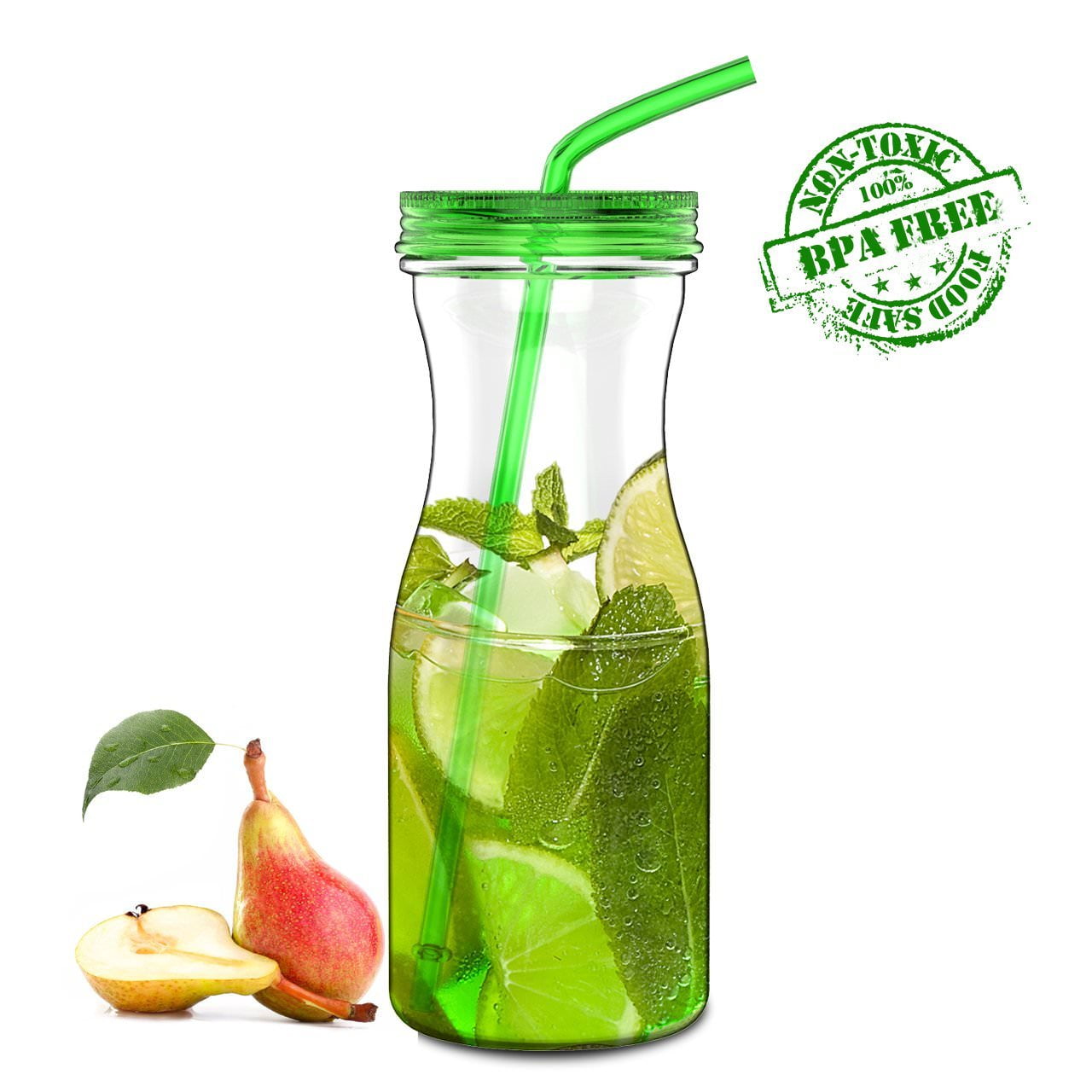 Water Bottle With Straw Made by Simple HH33oz BPA Free Tritan Cold