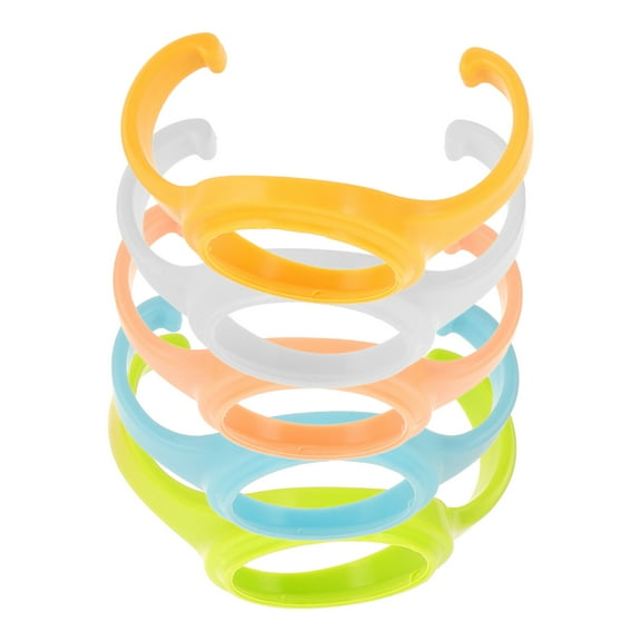 FRCOLOR Universal Baby Bottle Handles for Wide Neck Bottles Ergonomic Plastic Grips Assorted Color for Drinking