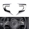 thumbnail image 1 of Bgsha Silver Chrome Car Steering Wheel Sticker Cover For Golf 6 MK6 MK5-- Auto Steer Wheel Sticker Covers Sequin Trims Accessories, 1 of 9