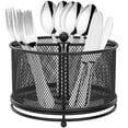 thumbnail image 1 of Organizador de utensilios de cocina con rotación de 360°, metal, color negro, 1 of 1