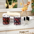 thumbnail image 4 of Yayeee 2 Pack Qtip Holder Bathroom Cotton Swab Canister with Lid Clear Dispenser Set, Pink Geometric, 4 of 6