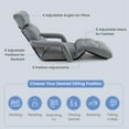 thumbnail image 6 of Costway 6-Position Adjustable Floor Chair for Adults Foldable Lazy Sofa for Living Room Grey, 6 of 10