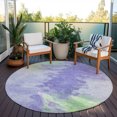 thumbnail image 6 of Addison Rugs Chantille Indoor/Outdoor Transitional Abstract Lavender Washable Round Rug, 8' x 8', 6 of 6