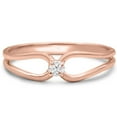 thumbnail image 6 of SuperJeweler Split Shank Diamond Solitaire Promise Ring In Rose Gold For Women, 6 of 6