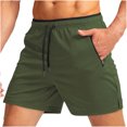 thumbnail image 3 of Pantalones Cortos para Hombre Atléticos, Pantalones de Malla Transpirables de Color Sólido con Bolsillos con Cremallera, Pantalones Cortos de Playa, 3 of 5