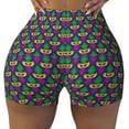 thumbnail image 2 of Fotbe Mardi Gras Carnival3 Shorts Sin Costuras – Shorts Deportivos de Cintura Alta para Mujer, Elásticos para Gimnasio, Yoga, Running o Ciclismo-X-Large, 2 of 8