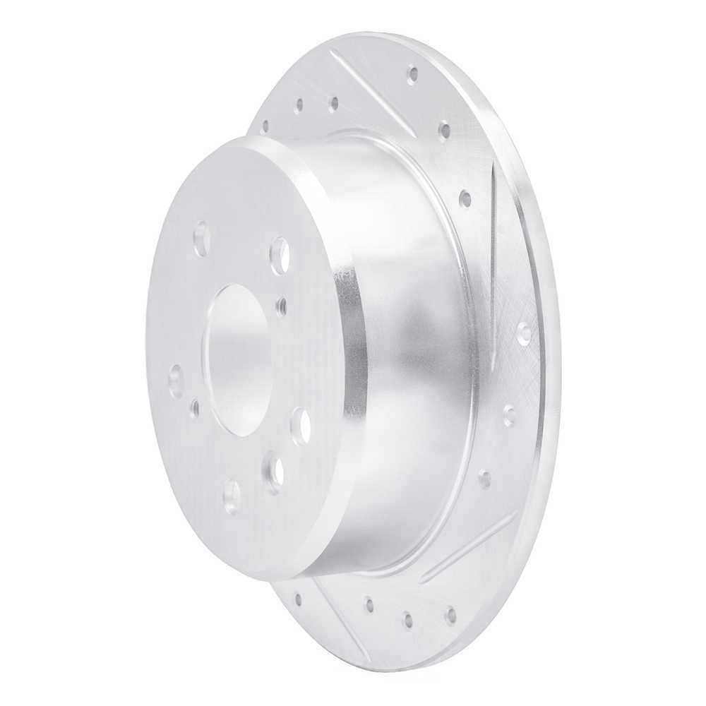 Dynamic Friction Company 631-76054R DFC Brake Rotor - Drilled And Slotted - Silver