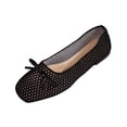thumbnail image 2 of Miluxas Woven Ballet Flats for Women Cute Mary Janes Bow Elastic Strap Summer Straw Comfortable Casual Dressy Shoes Black 9.5(43), 2 of 8