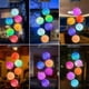 thumbnail image 3 of Carillón de viento solar LED con espirales que cambian de color para jardín, decoración romántica para patio y jardín con gancho (esférico), 3 of 5