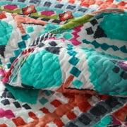NEWLAKE Cotton Bedspread Queen Quilt Sets Reversible Patchwork Coverlet Set, Boundless Universe Pattern