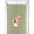 thumbnail image 5 of Woodland Arrow Sage and White Fitted Crib Sheet by Sweet Jojo Designs, 5 of 6