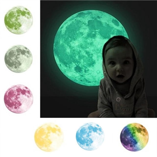 Hytrove Adhesivo De Pared Azul Fluorescente 3D En PVC Con Brillo Y Relieve Para Interiores