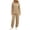 Khaki, variant on Women's 2-Piece Cowl Neck Tracksuit Hoodie and Jogger Pants Set with Drawstring and Pockets Casual Lounge Wear
