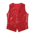 thumbnail image 3 of iiniim Kids Boys Girls Performance Sleeveless Shiny Sequins Vest for Hip Hop Jazz Dance Party 3-8, 3 of 7