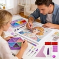 thumbnail image 3 of Diamond Art Drill Pens Kit with Screw Metal 1, 3, 6, 9 Tip Diamond Painting Accessories with Drill Tray Bead Dot Pen Correction Spatula Brush & Clay 5D Diamond Art Tools Set for DIY Nail Art, 3 of 5